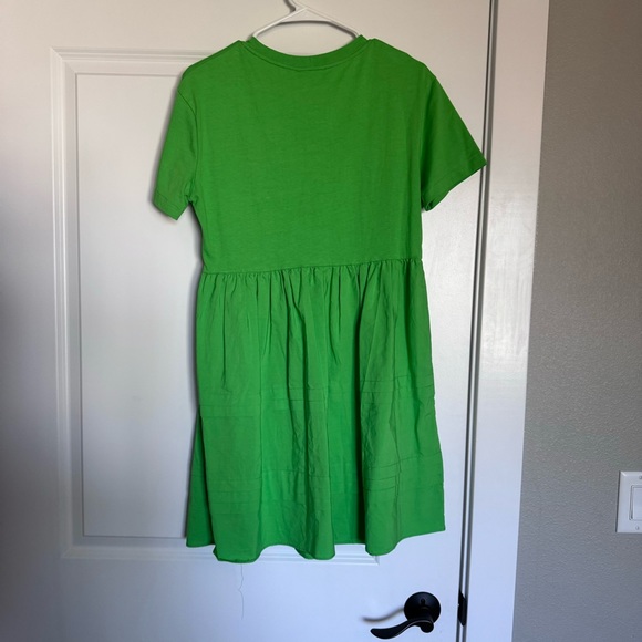 ZARA Green Pleated Babydoll Dress Bloggers Fav - Picture 5 of 6